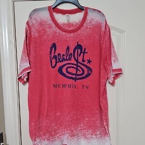 2xl Red Thin Beale St Memphis TN Souvenir Tshirt